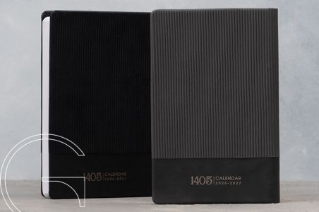 سررسید اروپایی بزرگ چرم مصنوعی کبریتی دو تکه