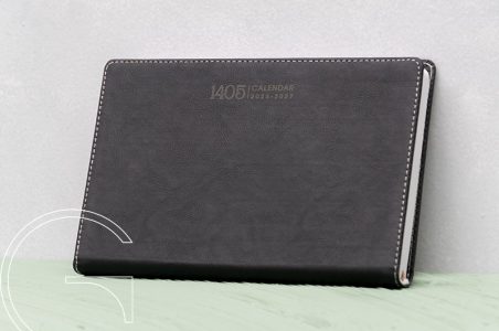 سررسید اروپایی بزرگ چرم مصنوعی دور دوخت