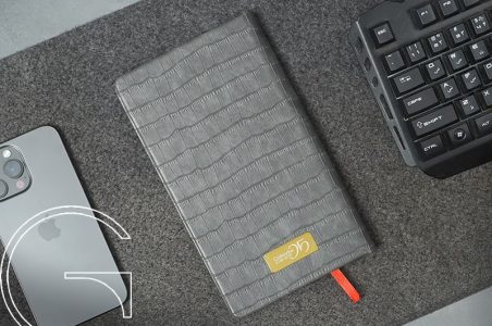 سررسید اروپایی کوچک چرم مصنوعی سنگی