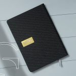 سررسید وزیری روزانه چرم مصنوعی خاویاری مشکی