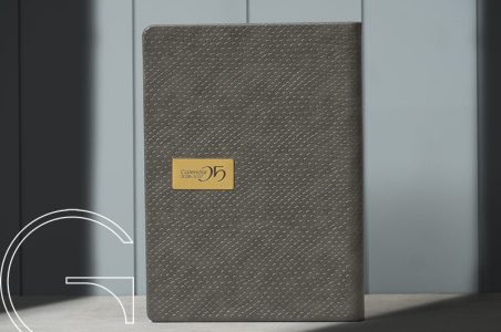 سررسید وزیری پوست ماری طوسی