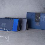 تقویم رومیزی مدرن طبیعت آبی