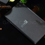 سررسید اروپایی کوچک چرم مصنوعی ذغالی