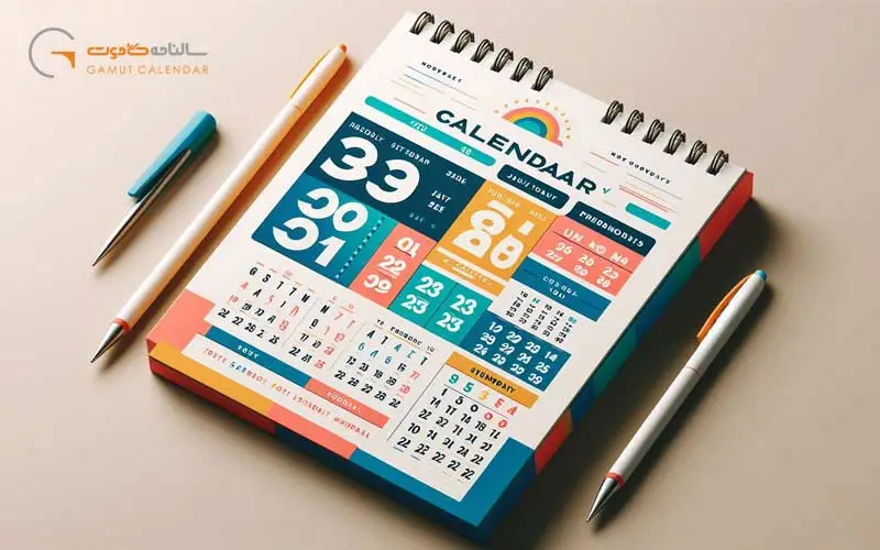 ابعاد استاندارد تقویم تبلیغاتی