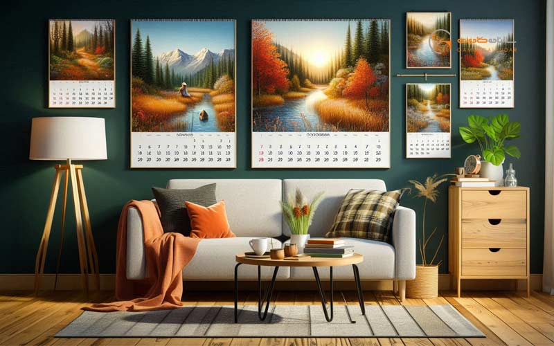 ابعاد تقویم دیواری